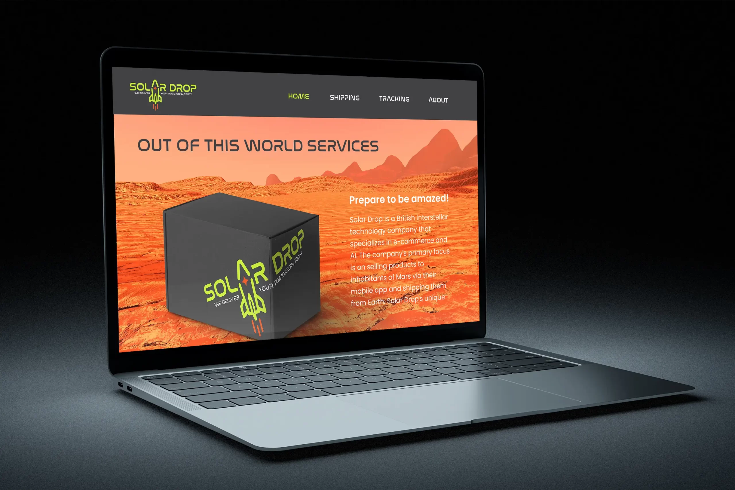 NEWLaptop Solar Drop Mockup